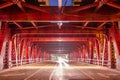 Chicago, Illinois, USA Bridge at Night Royalty Free Stock Photo