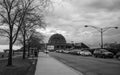 Chicago Adler Planetarium. Black and white.