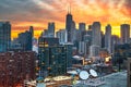Chicago, Illinois, USA Downtown Skyline at Dawn Royalty Free Stock Photo