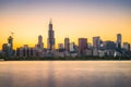 Chicago, Illinois, USA Downtown Skyline from Lake Michigan Royalty Free Stock Photo