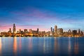 Chicago, Illinois, USA Downtown Skyline from Lake Michigan Royalty Free Stock Photo