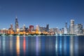 Chicago, Illinois, USA Downtown Skyline from Lake Michigan Royalty Free Stock Photo