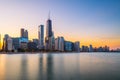 Chicago, Illinois, USA downtown skyline from Lake Michigan Royalty Free Stock Photo