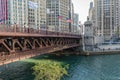 DuSable Bridge, Chicago river Royalty Free Stock Photo