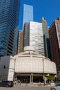 Vertical view of Seventeenth Church of Christ Scientist, in the Chicago Loop, Is a modern style church built in 1968 Royalty Free Stock Photo