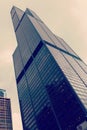 CHICAGO, ILLINOIS, USA - March 30, 2016: Willis Tower formerly Sears Tower in Chicago. It is 442m tall. Royalty Free Stock Photo