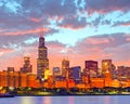 Chicago Illinois USA, panorama of city downtown Royalty Free Stock Photo