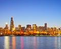 Chicago Illinois USA, panorama of city downtown Royalty Free Stock Photo