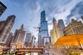 Chicago, Illinois, USA River Cityscape Royalty Free Stock Photo