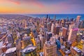 Chicago, Illinois, USA Skyline at Dusk Royalty Free Stock Photo