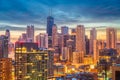 Chicago, Illinois, USA Skyline at Dusk Royalty Free Stock Photo