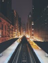 Chicago 'L' train tracks Royalty Free Stock Photo