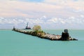 Chicago lake michigan lighthouse Royalty Free Stock Photo