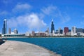 Chicago lakefront recreational trail Royalty Free Stock Photo