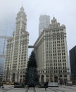 Chicago Landmarks on a Fogging Morning #4 Royalty Free Stock Photo