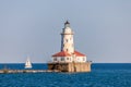 Chicago Lighthouse on Lake Michigan Royalty Free Stock Photo