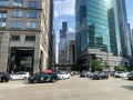 Chicago Loop at rush hour, with all forms of transportation