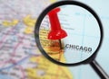Chicago map closeup Royalty Free Stock Photo