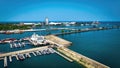 Chicago marina from above - aerial photography - CHICAGO, ILLINOIS - JUNE 06, 2023 Royalty Free Stock Photo