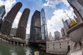 CHICAGO Marina City Complex, and Modern Buildings Royalty Free Stock Photo