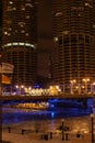 Chicago Marina Towers at Night Royalty Free Stock Photo