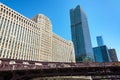 Merchandise Mart and Skyscrapers Royalty Free Stock Photo