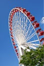 Chicago navy pier ferris wheel close up Royalty Free Stock Photo