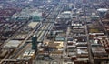 Chicago near south side and 290 highway view from sky. Royalty Free Stock Photo