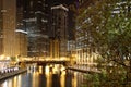 Chicago at Night Royalty Free Stock Photo