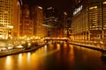 chicago night Royalty Free Stock Photo