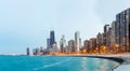 Chicago Panorama Lake Michigan Royalty Free Stock Photo