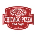 Chicago pizza sign or stamp