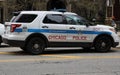 Chicago Police Department car in downtown Chicago Royalty Free Stock Photo