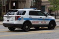 Chicago Police Department car in downtown Chicago Royalty Free Stock Photo