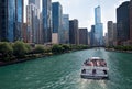 Chicago river boat cruise, USA