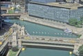 The Chicago River and the Michigan Avenue Bridge, Chicago, Illinois Royalty Free Stock Photo