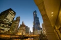 Chicago River at Night