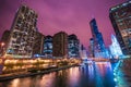 Chicago River Reflections Royalty Free Stock Photo