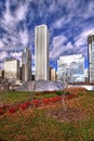 Scenic colorful picture of Chicago`s architectural buildings Royalty Free Stock Photo