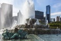 Chicago`s Buckingham Fountain, Millenium Park Royalty Free Stock Photo