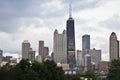 Chicago seen from the west side Royalty Free Stock Photo