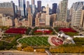 Chicago Skyline from Above Millennium Park on Autumn Day Royalty Free Stock Photo