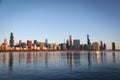 Chicago Skyline from Across the Lake Royalty Free Stock Photo