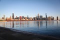 Chicago Skyline from Across the Lake Royalty Free Stock Photo