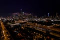 Chicago Skyline Aerial View at Night Royalty Free Stock Photo