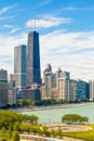Chicago skyline aerial view Royalty Free Stock Photo