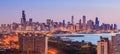 Chicago skyline aerial view Royalty Free Stock Photo