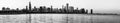 Chicago Skyline Black and white panoramic Royalty Free Stock Photo