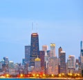Chicago skyline of downtown Royalty Free Stock Photo