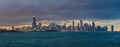 Chicago Skyline at dusk Royalty Free Stock Photo